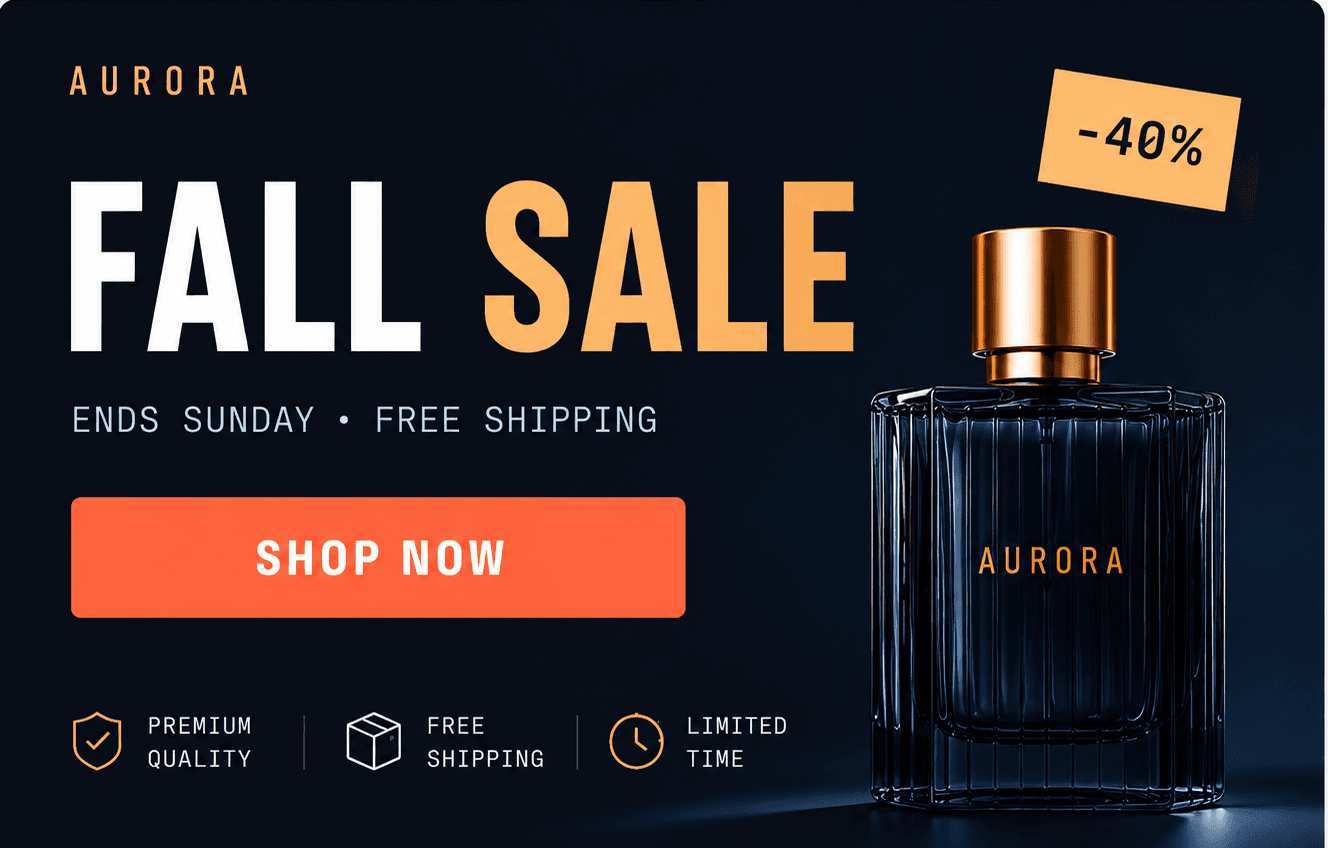 Variant A - Aurora FALL SALE creative